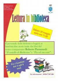 volantino Lettura in biblioteca